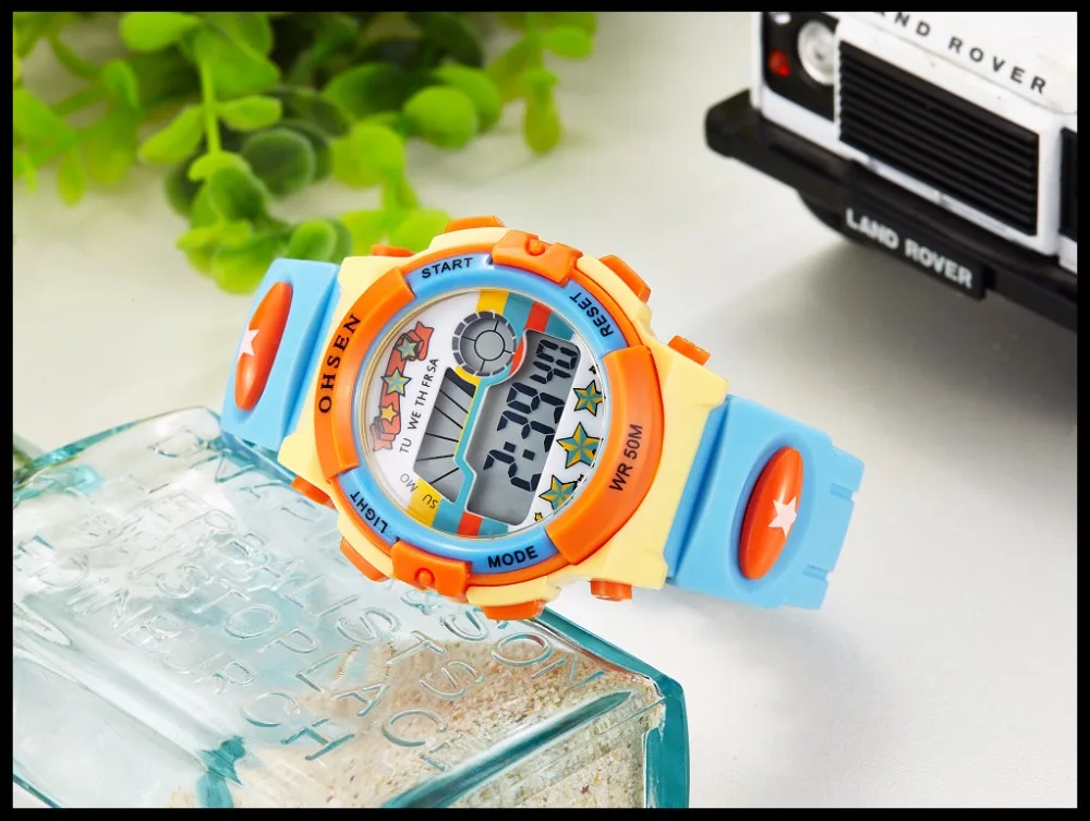 TOP 2017 OHSEN Brand Digital Quartz Watch Children Boy 50M Waterproof Watches Blue Silicone Strap LCD Backlight Alarm Clock (31)