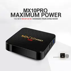 MX10 Pro Smart ТВ коробка 4 Гб + 64 ГБ/4 Гб + 32 ГБ, Android 9,0 Allwinner H6 4 ядра 6 K Декодер каналов кабельного телевидения Поддержка TF карты для домашнего Семья