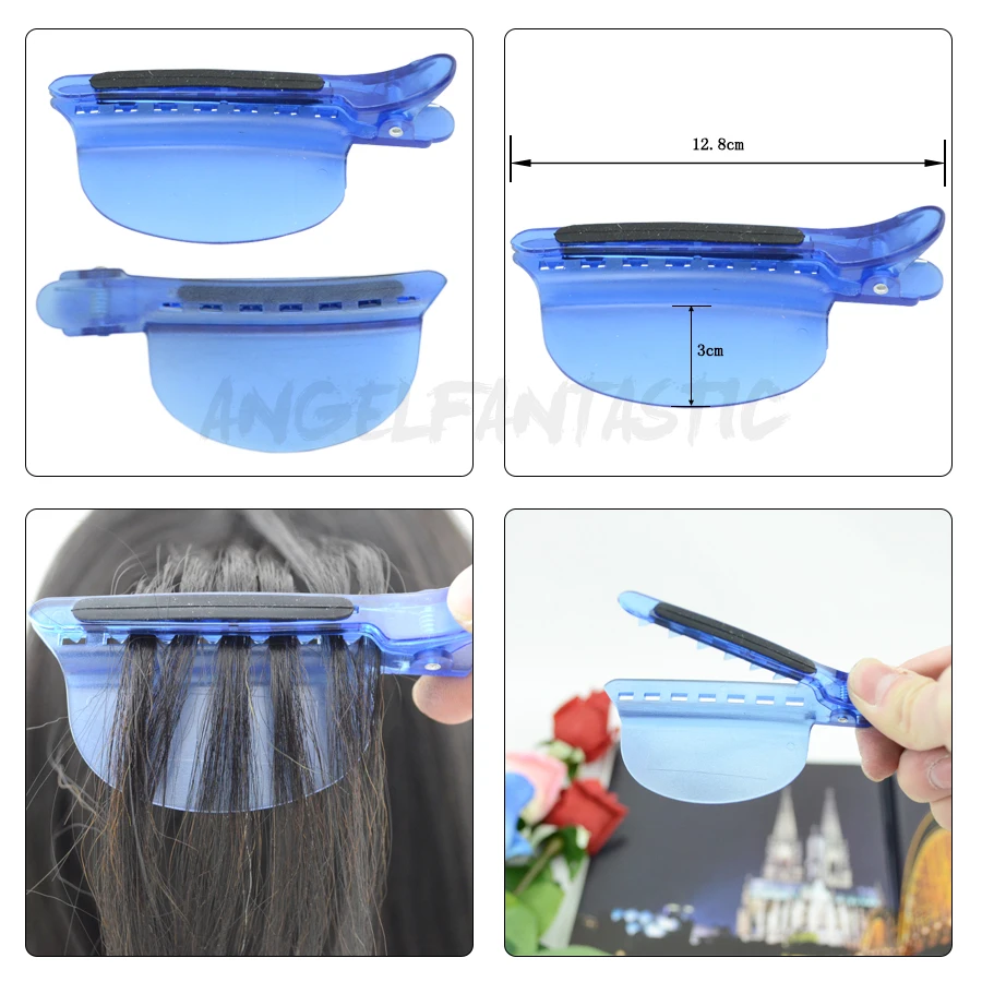 Wholesale 2pcs 2 IN 1 Heat Insulation Protector Shield+Sectioning Hair Clips for Hairdressers Pro Salon Tools for Hair Extension Wholesale 2pcs 2 IN 1 Heat Insulation Protector Shield+Sectioning Hair Clips for Hairdressers Pro Salon Tools for Hair Extension
