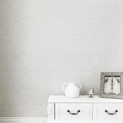Nonwoven Vintage Geometric Plaid Brick Textured Wallpaper Bedroom Wall Home Decor Brown Grey 3D Wall paper Rolls W346