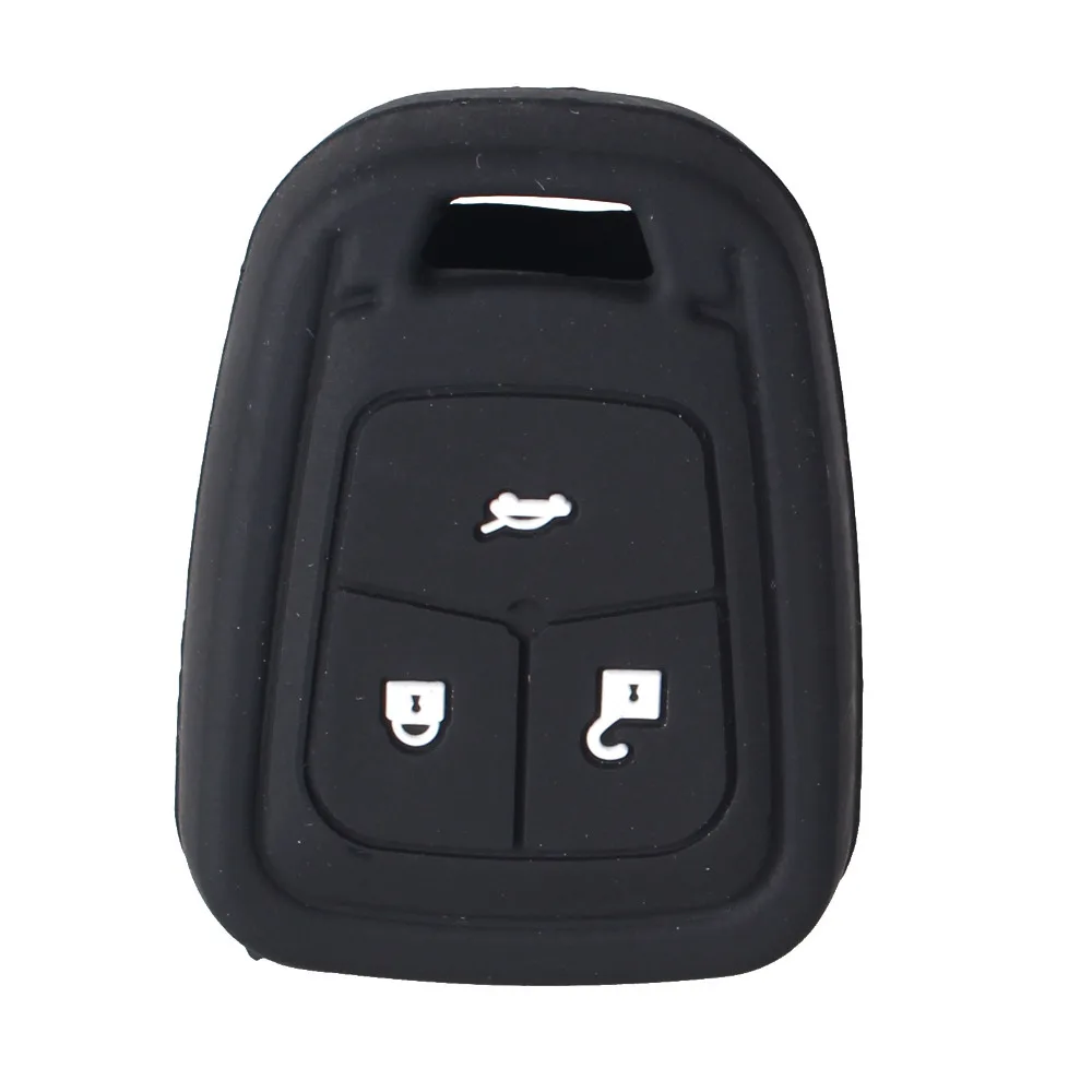 Dandkey силиконовый резиновый чехол для ключа автомобиля чехол для Chevrolet Chevy Spark Volt Aveo пульт дистанционного управления 3 кнопки
