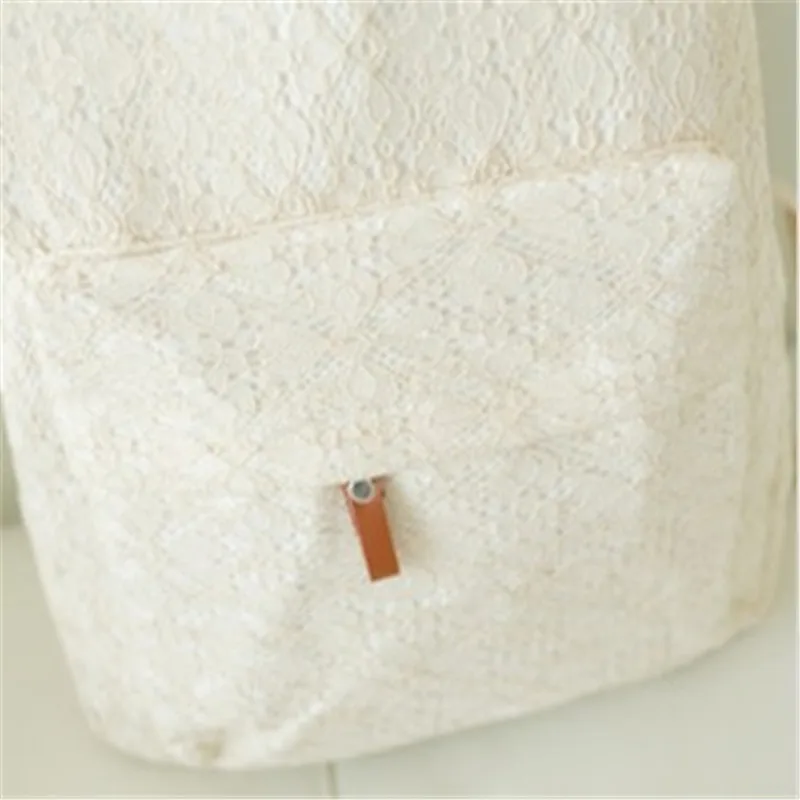 FZMBAI Модные женские рюкзак белый и черный с кружевом холст сумки|lace backpack|women backpack
