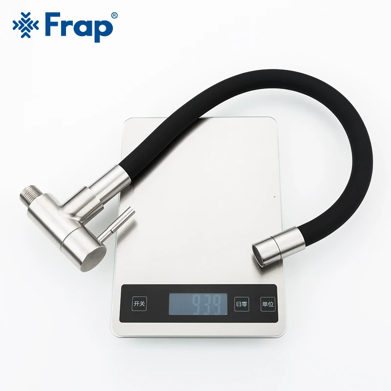 Frap Kitchen Faucet Black single cold faucet 304 stainless steel wall mounted tap wash Kitchen sink mixer brushed single faucet Frap Kitchen Faucet Black single cold faucet 304 stainless steel wall mounted tap wash Kitchen sink mixer brushed single faucet