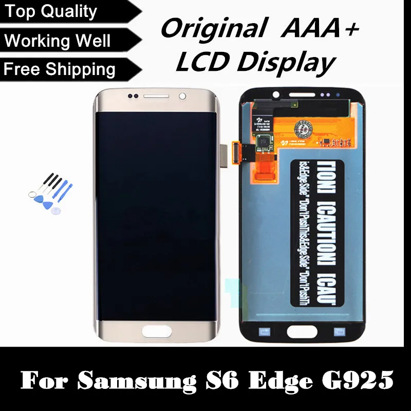 Top Quality LCD for Samsung Galaxy S6 Edge G925 G925i G925f G925V Replacement LCD Display Screen