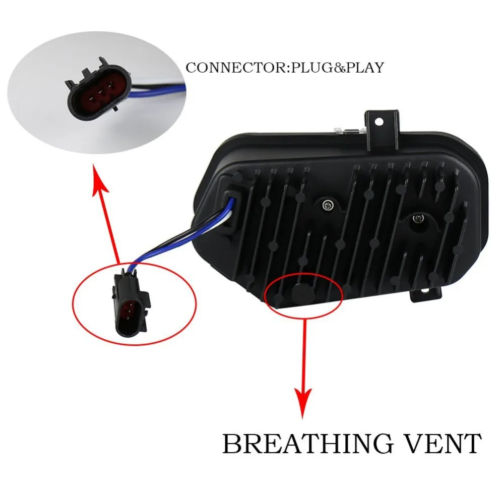 1Pair ATV HiLo Beam LED Driving Headlight Kits for Polaris RZR XP 900 2011-2014  Polaris RZR 4 800 2010-2014  (5)