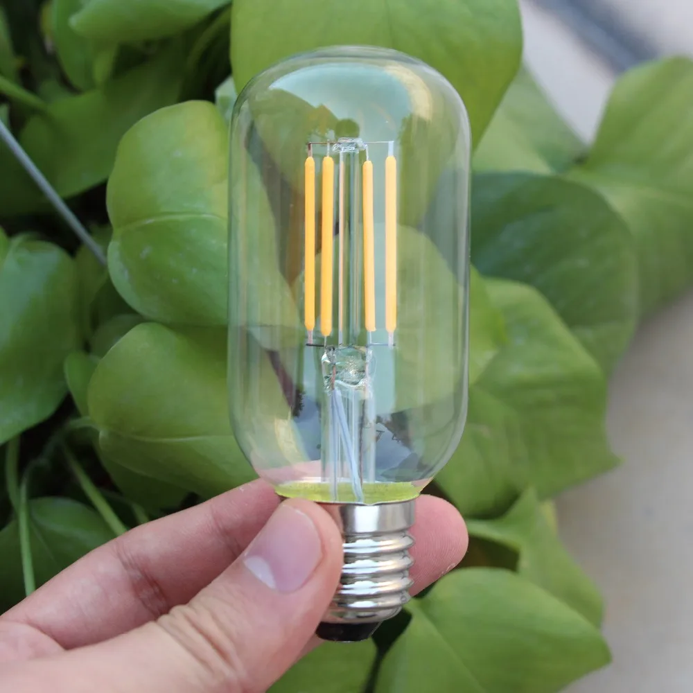 Винтаж LED лампа накаливания, 4 Вт, edison T45 классический Стиль, E26 E27 База, бытовой Освещение, dimmbale