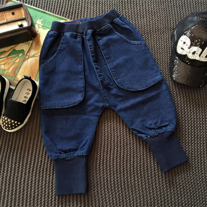 DFXD Children Clothing 2018 Spring Kids Harem Pants Soild Black/Blue