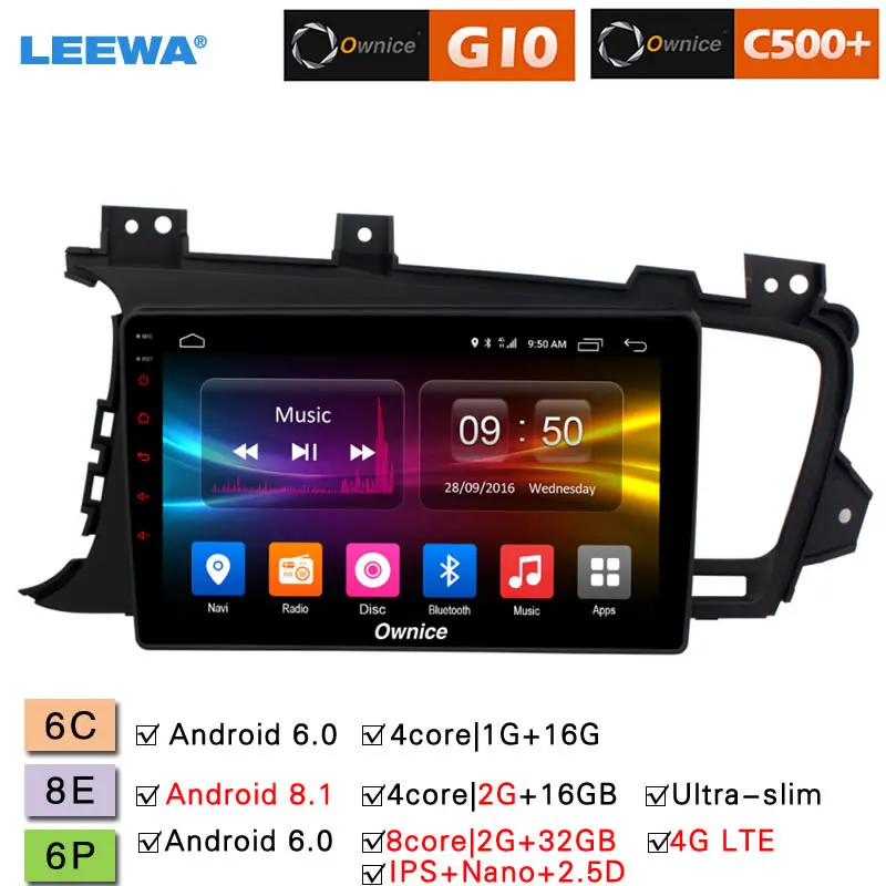 Best LEEWA 9" Android 8.1 8-Core/DDR3 2G/32G/Support 4G LTE Car Media Player With GPS/FM/AM RDS Radio For KIA Optima/K5 2011-2014 0