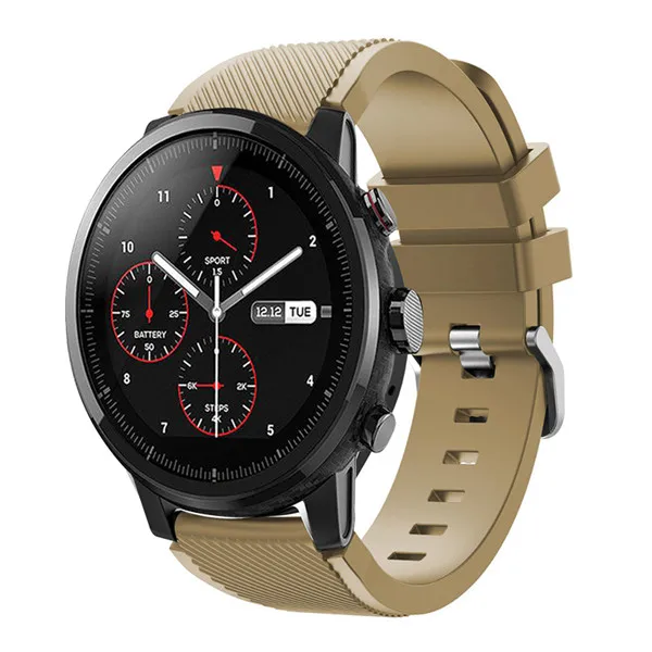 Аксессуары для наручных часов Huami Amazfit 2 Stratos Pace 2s умные часы 22 мм ремешок для часов samsung galaxy Watch 46 мм S3 ремешок - Цвет: Black yellow