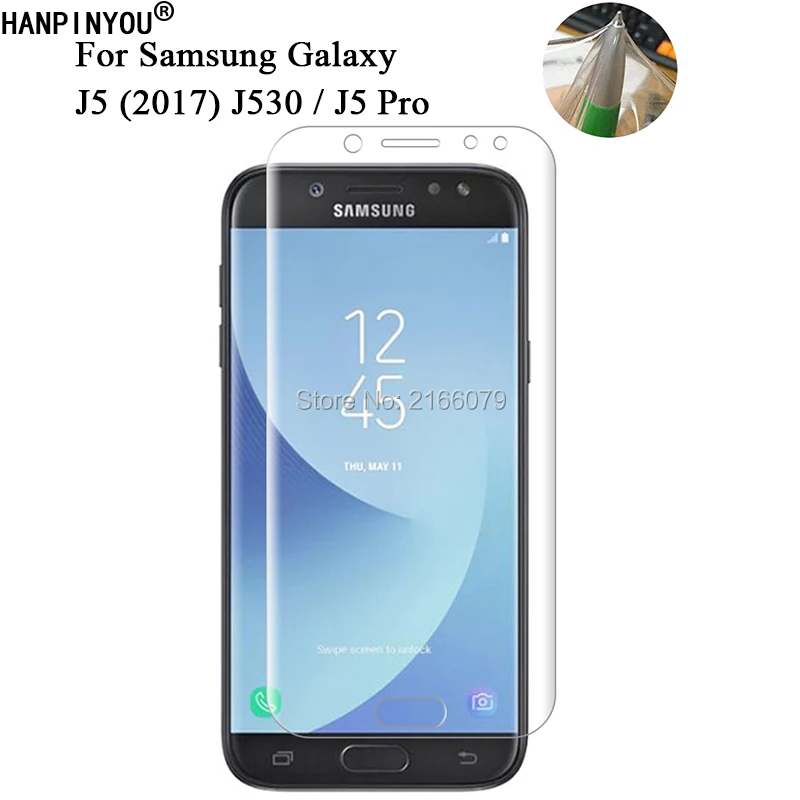

For Samsung Galaxy J5 (2017) J530 / J5 Pro Soft TPU Front Full Cover Screen Protector Transparent Protective Film + Clean Tools