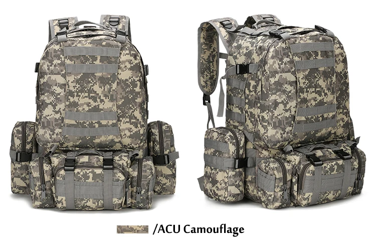 Militares do Exército Bolsa de Desporto ao ar Livre dos Homens 4 em 1 Tático Mochila Bolsas Molle Acampamento Caminhadas Viagem Escalada 50l Mod. 1260286 29 militares do exército mochila molle saco de