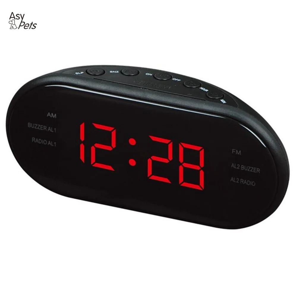 AsyPets новые модные современные AM/FM светодиодные часы радио Электронный Настольный будильник цифровые настольные часы функция повтора-25