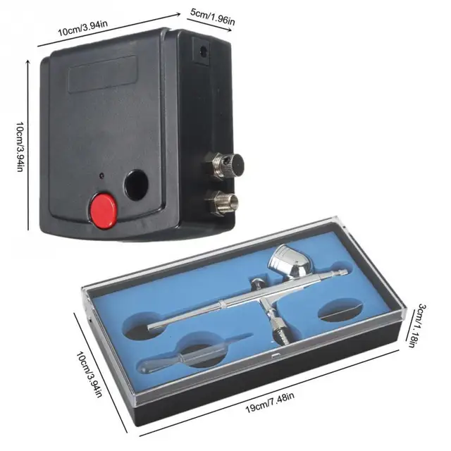 Art Paint Gun Mini Compressor Inkjet Spray Gun Spray Tattoo Nail Beauty Nails Art Paint Gun Set 100-240V