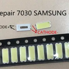 200 шт./лот, для ремонта, samsung tcl, ЖК-телевизор, светодиодный светильник, артикул, лампа SMD, светодиодный s 7030, 6 в, холодный белый светодиод