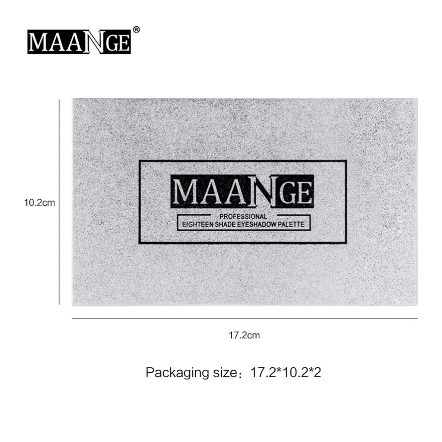 Абсолютно новая палитра теней для век MAANGE матовая 18 цветов Роскошная матовая палитра теней для век+ 6 кистей Feb14#30
