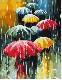 

Umbrella Coloring by numbers cuadros wall art picture for living room DIY oil painting by numbers on canvas pictures