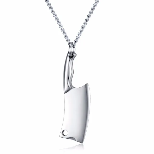 High Polished Stainless Steel Kitchen Knife Pendant Chef Necklace High Polished Stainless Steel Kitchen Knife Pendant Chef Necklace Jewish Gifts For Women And Men