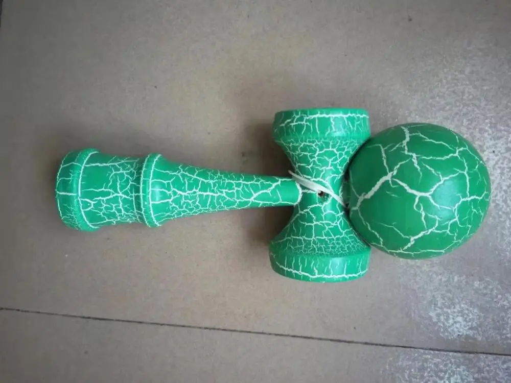 18,5 см Kendama деревянная спортивная игрушка для игр на открытом воздухе умелый Профессиональный Kendama шары игрушки для детей струны профессиональные взрослые - Цвет: Зеленый