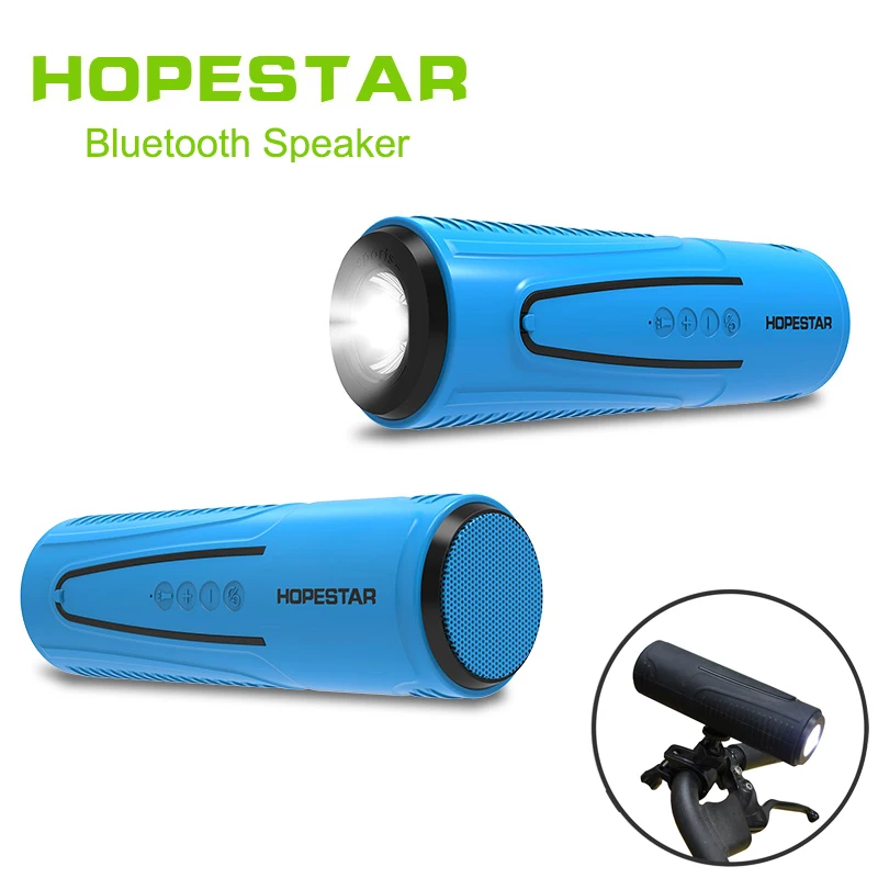 

HOPESTAR P3 Bluetooth Speaker Wireless Subwoofer Bike Waterproof Stereo Support TF AUX FM with Power bank outdoors flashlight