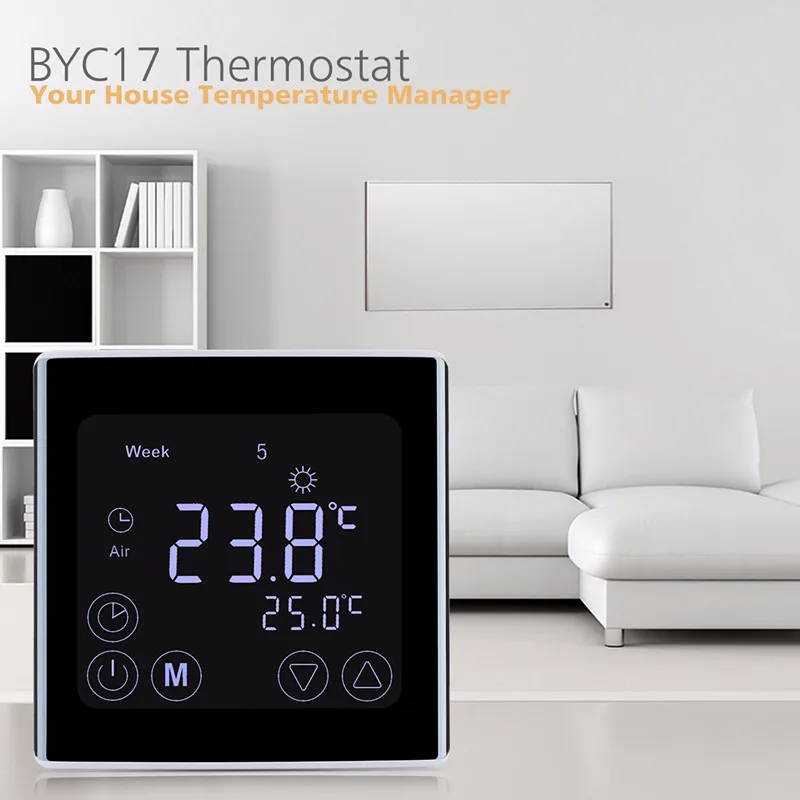 

Smart LCD Display Heating Thermostat TouchScreen Room Temperature Controller Programmable Underfloor Home Temperature Instrument