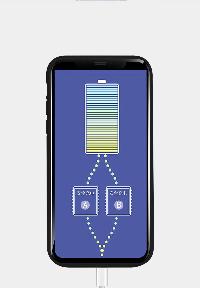 Жидкий силиконовый чехол для резервного аккумулятора для iPhone 6, 6 S, 7, 8 Plus, внешний аккумулятор, чехол для зарядки для iPhone X, зарядное устройство, задняя крышка