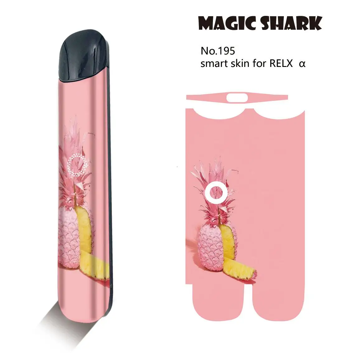 Волшебная Акула розовая змея розовое золото Bling one piece оборонительные ПВХ Обертывания стикер чехол для Relx Alpha A 172-198 - Цвет: 195