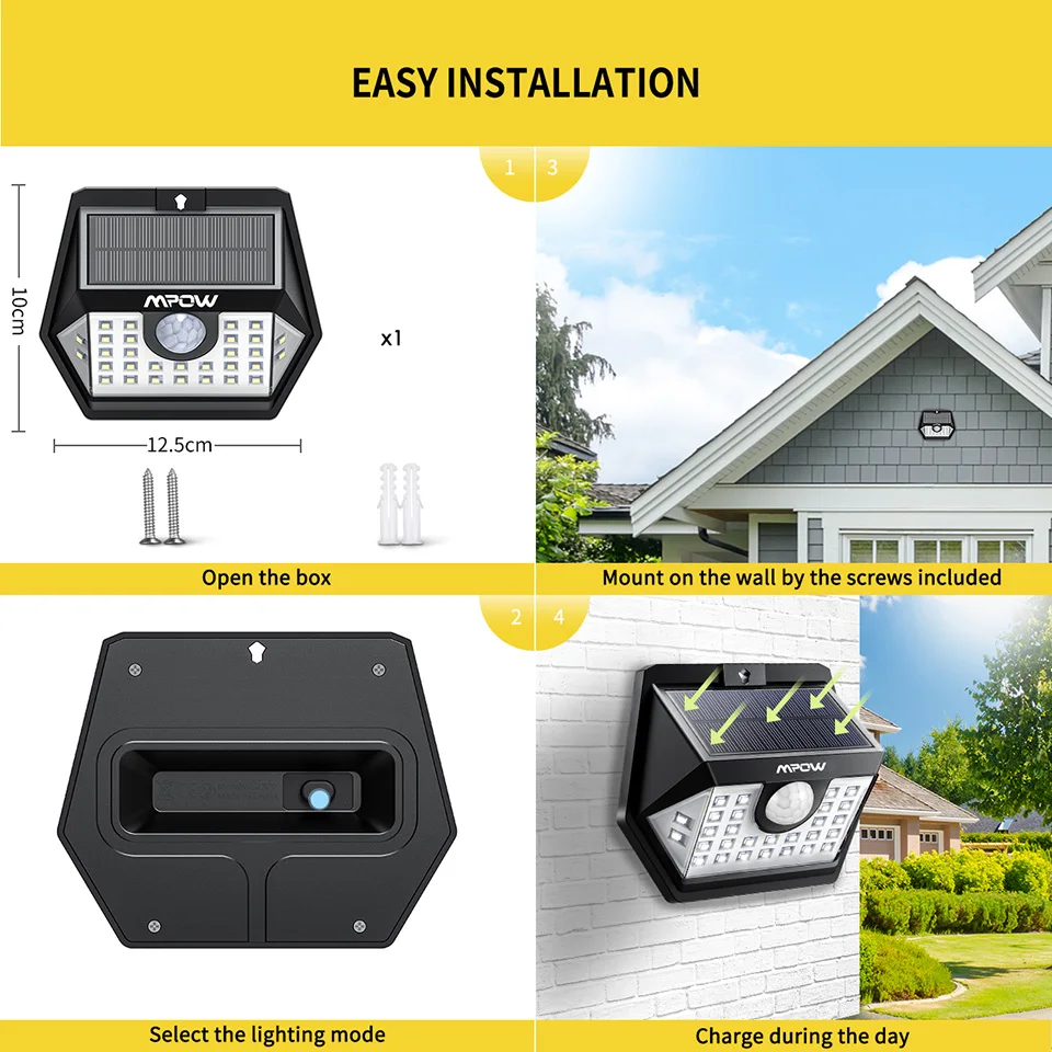 Mpow CD177 30 LED Solar Powered Outdoor Lights 3 Adjustable Light (6)