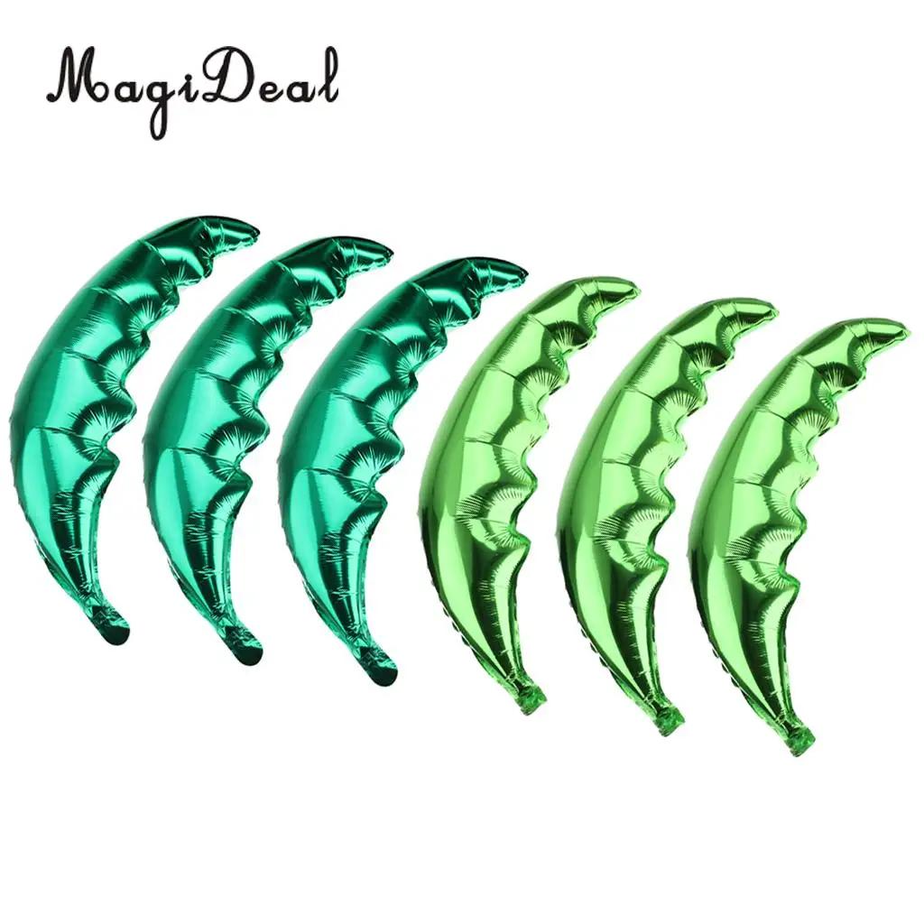 MagiDeal Set of 6pcs Palm Tree Leaf Green Hawaiian Beach Party Balloon Party Decor