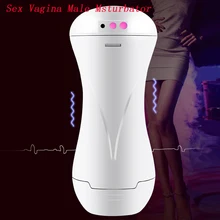 Male Masturbation Sex Vagina Real Pussy Electric Erkek Automatic Artificial Vagina Machine Pocket Pussy Adult Sex Toys For Men