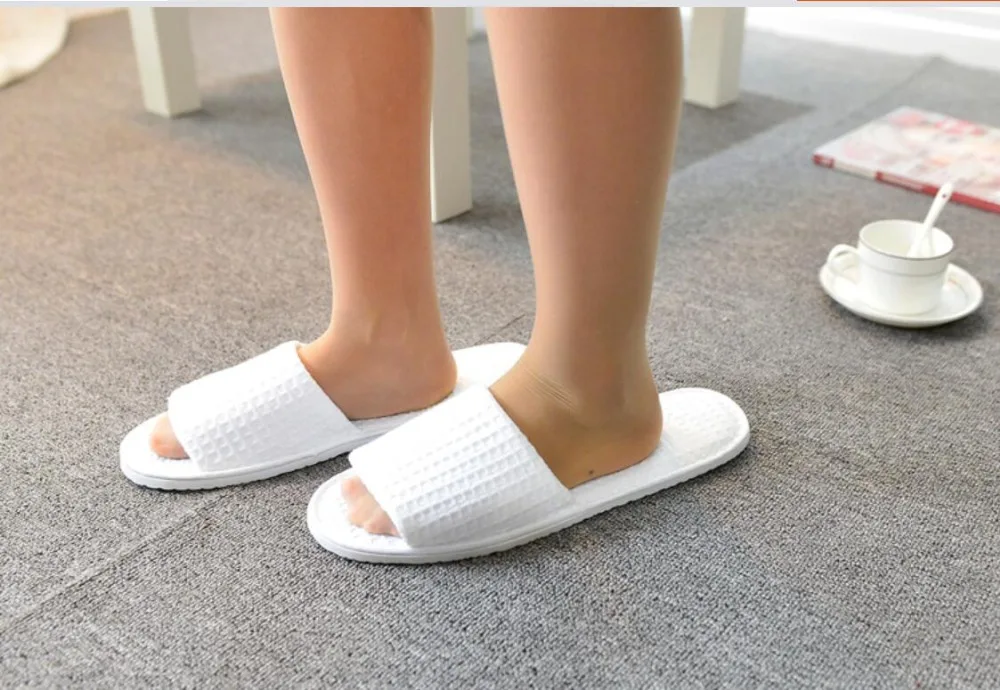 Chinelos de Dedo Lote por Case para Adultos Quality Branco Terry Aberto 10 Pares - Mulheres Homens 29*11.5 cm Atacado Top Spa 2 Computers & Electronics