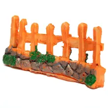 Orange Миниатюрный Смолы Забор Цветок Растение Горшок Ремесло DIY Micro Пейзаж Сада Аквариум Декор