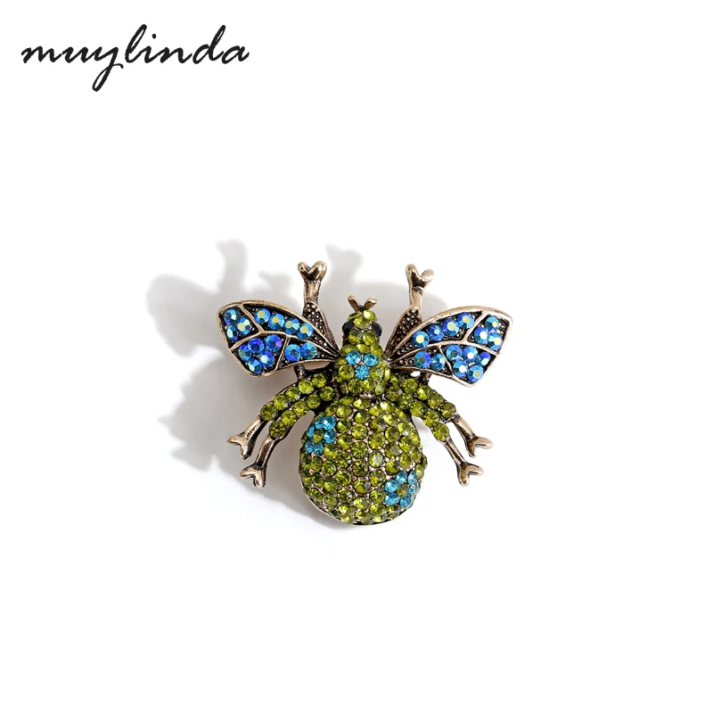 

Fashion Bee Rhinestone Brooches Pin Insect Bug Collective Brooch Broach Women Men Pin Jewelry Scarf Clip