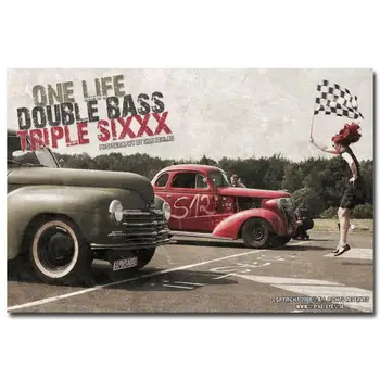 

NICOLESHENTING Hot Rod Muscle Car Art Silk Fabric Poster Print Classic Car Pictures For Living Room Decor 025