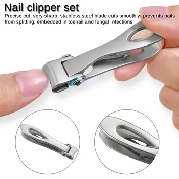

2Pcs Nail Clippers Set Fingernail Toenail Clipper Cutter Stainless Steel Sharp Sturdy Trimmer Set For Men and Women