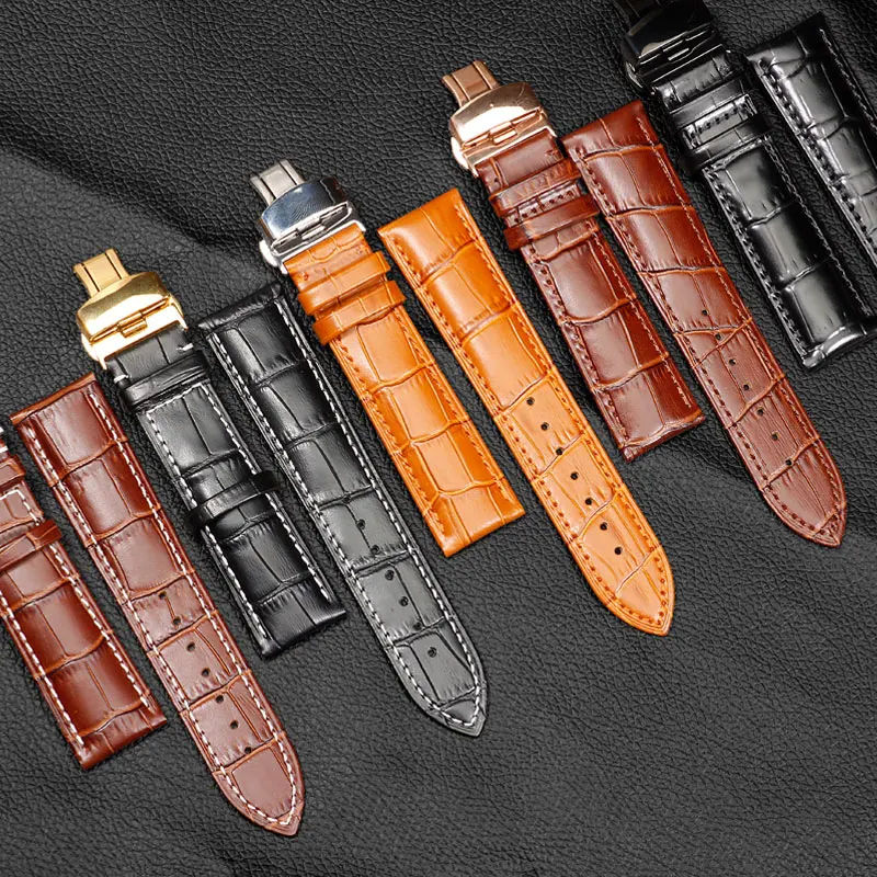 Ремешок ZLIMSN кожаный Универсальный для наручных часов браслет Huawei watch gear s2 s3 Tissot