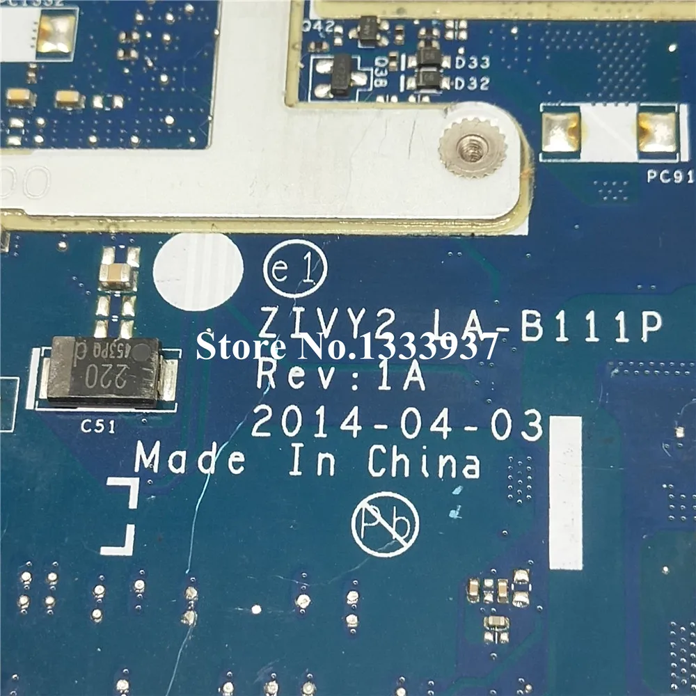 astounding  5b20h02663 For Lenovo Y50-70 Laptop Motherboard With i7-4710HQ SR1PX ZIVY2 LA-B111P mainboard