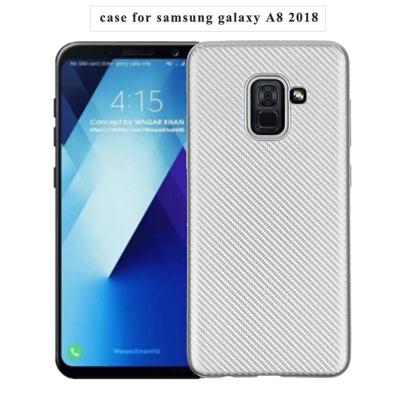 carbon fiber silicone case samsung galaxy a8 2018 A530F (12)