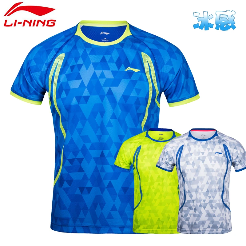 Li-Ning, новинка, Мужская командная футболка для бадминтона, крутая Спортивная одежда для улицы, дышащие мужские рубашки для бадминтона, Aaym001 CONF17