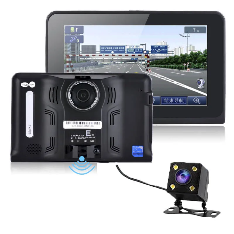 7inch font b Android b font Vehicle GPS Navigation Rear view cameraTruck Car GPS Navigator Tablet