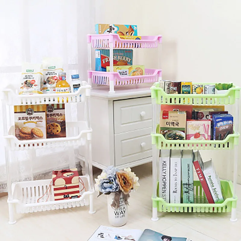 Bathroom Large Shelves Storage Holders Three Shelf Storage Rack Plastic