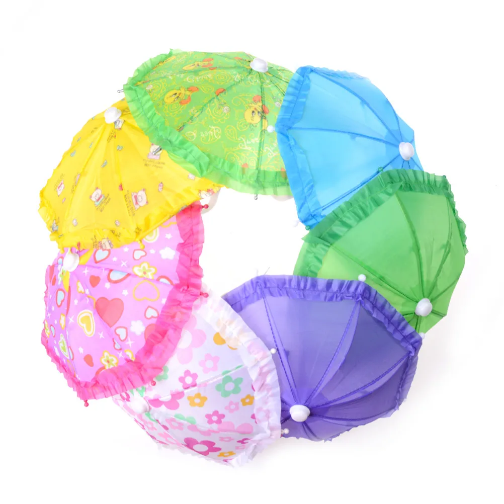 fashion Plastic Lace Fantasy Umbrella Handmade Doll's Umbrella for 18