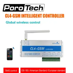 Бесплатная доставка cl4-gsm GSM SMS Управление Лер Главная охранной Беспроводной удаленного Управление переключатель gsm приемник 4 реле для