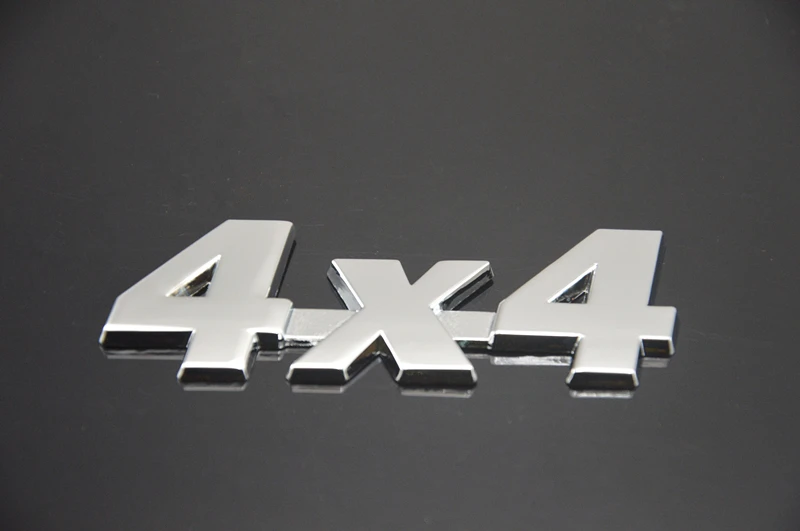 Металлическая + алюминиевая 3D 4x4 Автомобильная наклейка с объемом двигателя s