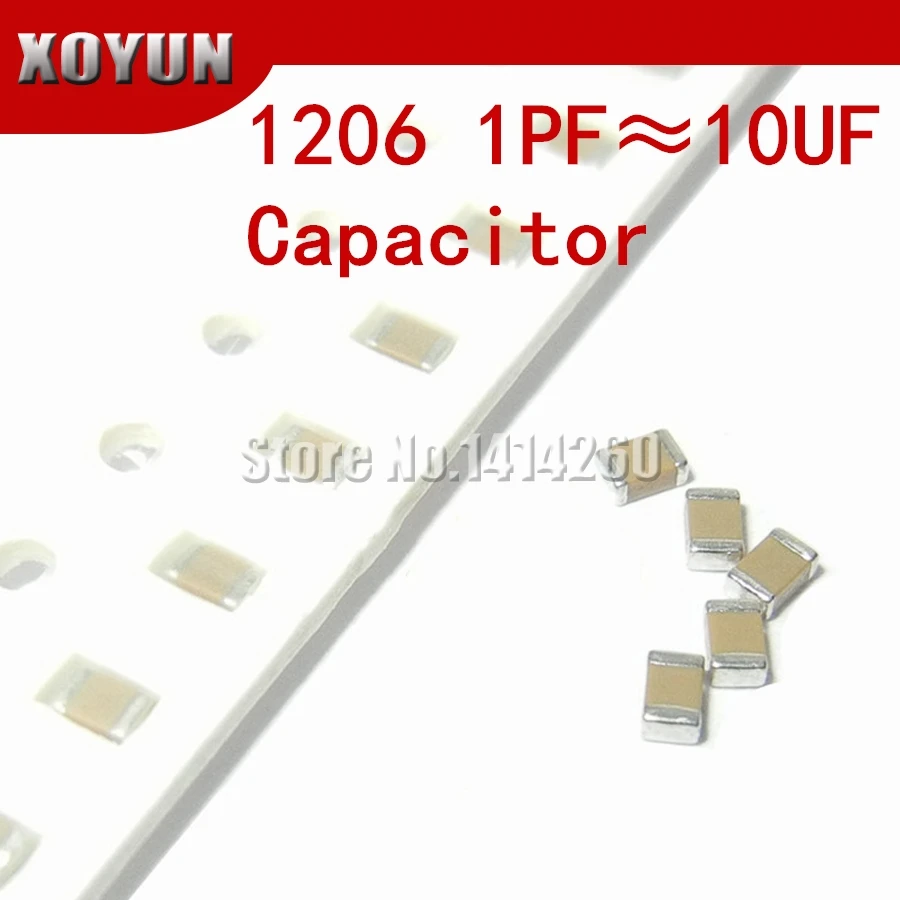 100 шт. 1206 50 в SMD керамический конденсатор 2 пФ-22 мкФ Ф 10 нФ 4 7 НФ 1 | Электронные