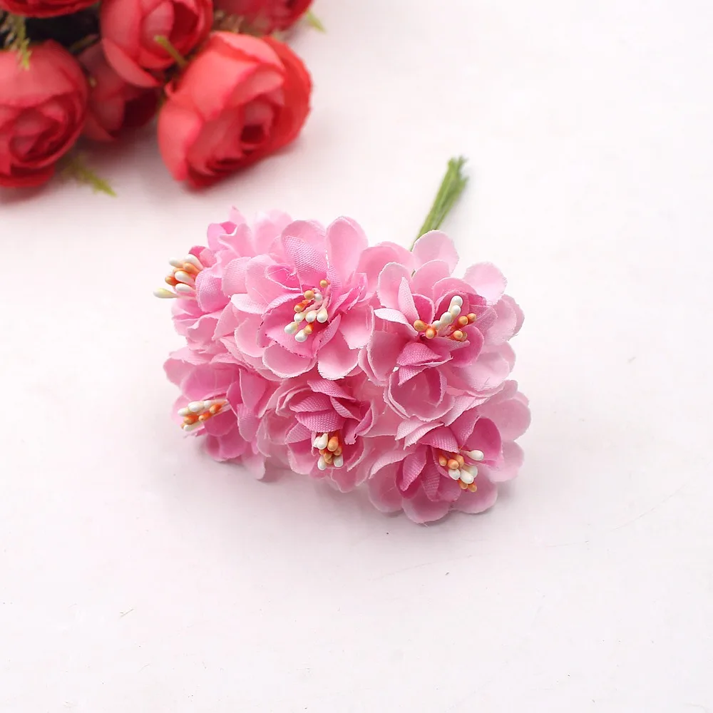 6 шт. цветы с тычинками 3 см|artificial flowers|artificial flowers for weddingflowers |