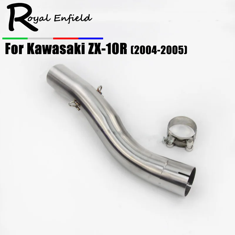 ZX10R Motorcycle Full System Exhaust Link Pipe Middle Pipe Round