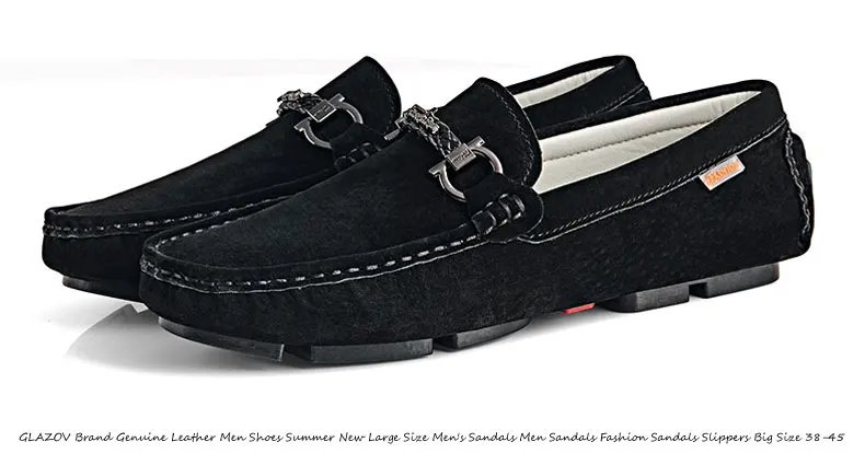 GLAZOV Brand Spring Summer Hot Sell Moccasins Men Loafers High Quality Genuine Leather Shoes Men Flats Lightweight Driving Shoes