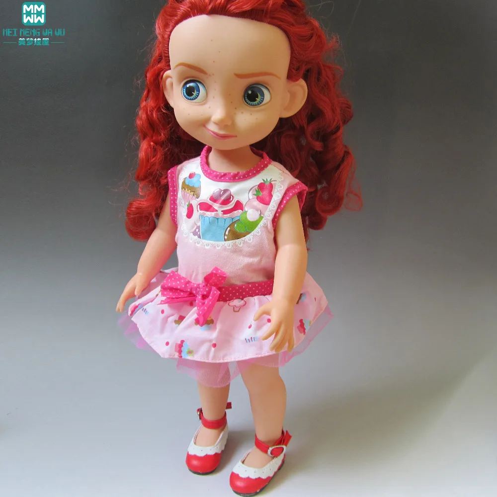 

Promotion sale Pink Yarn Dress Clothes for dolls 40cm Sharon doll for girls gift