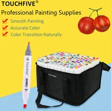 TOUCHFIVE 30/40/60/80/108/168 Цвета художественные Маркеры Ручка спиртовые маркеры двойная голова манга ручки для рисования художественные принадлежности