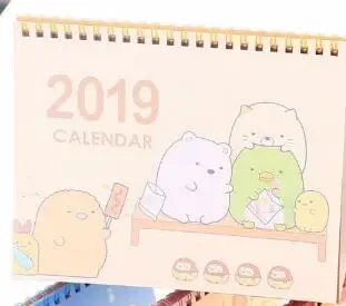 Милый мультфильм Sumikko Gurashi КИТ стоял Рабочий стол календарь Настольный To Do List ежедневнику японский канцелярские - Цвет: see chart